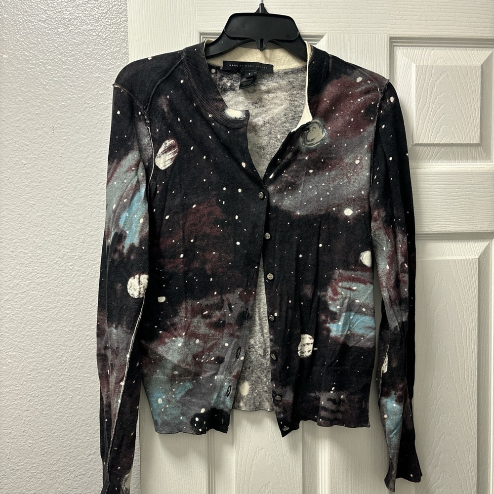 Marc by Marc Jacobs galaxy space cardigan size small